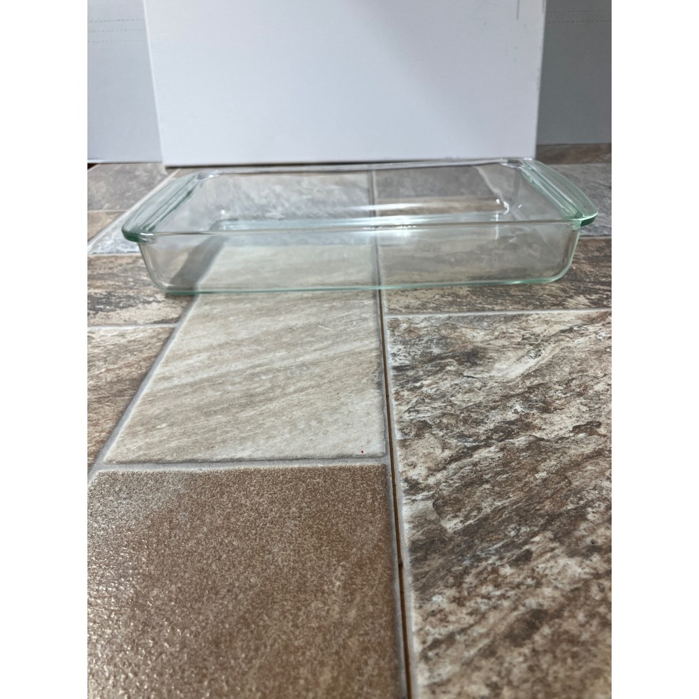 Pyrex Clear Glass Rectangular Baking Dish 13.5 x 8 x 2 Casserole Roaster USA